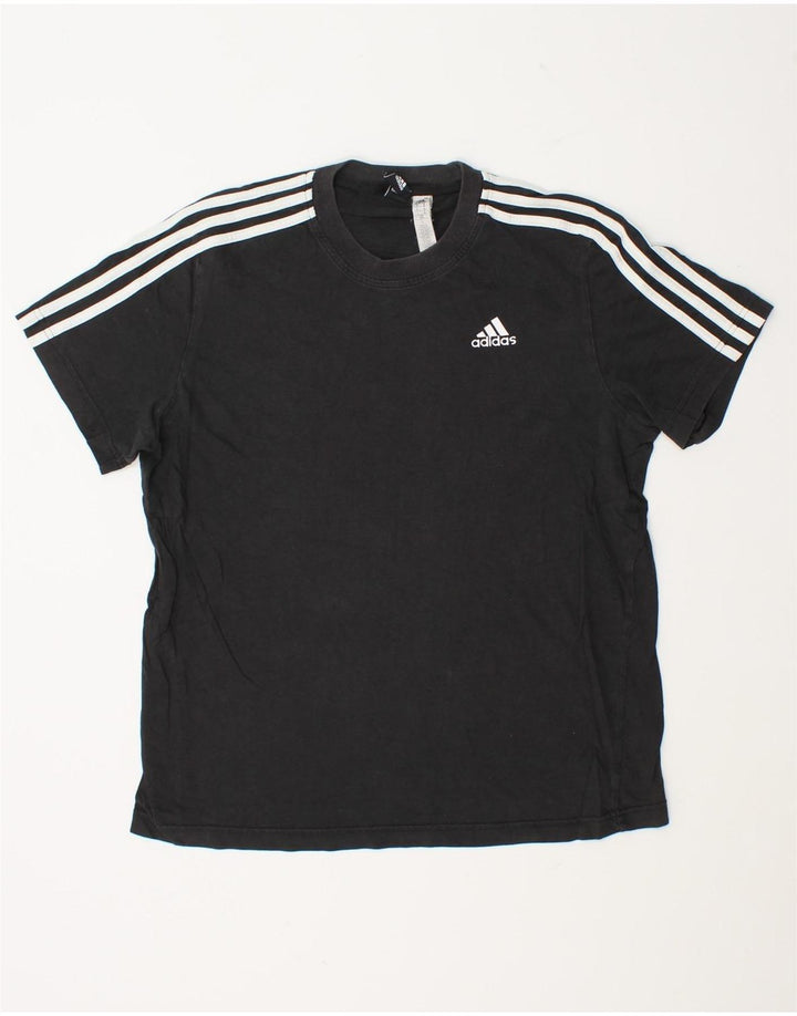 Adidas Herren T-Shirt Top Medium Schwarz Baumwolle