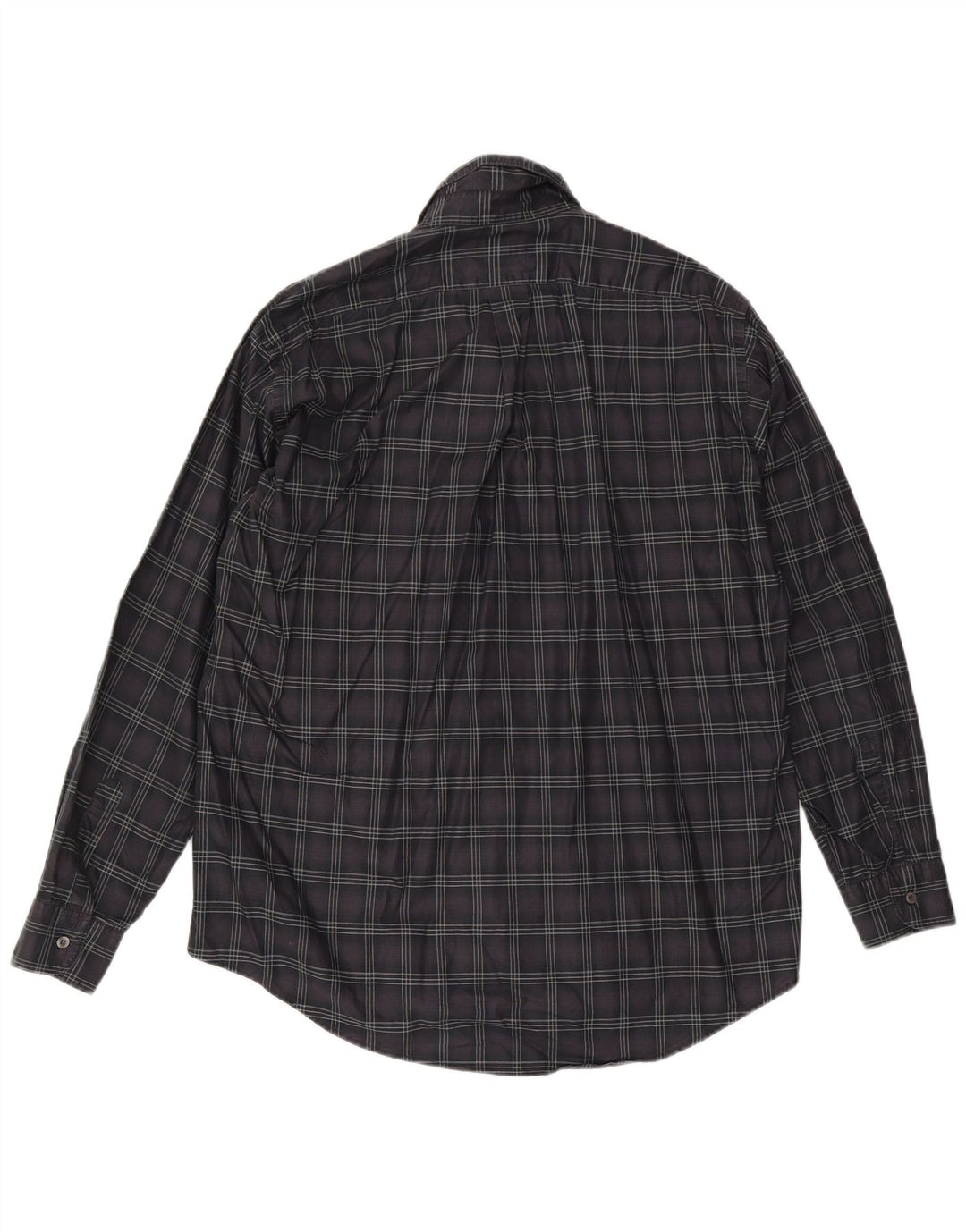 Trussardi Herrenhemd 2XL grau kariert Baumwolle