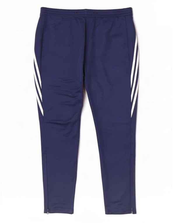 Adidas Mens Climalite Tracksuit Trousers 2XL Navy Blue Polyester