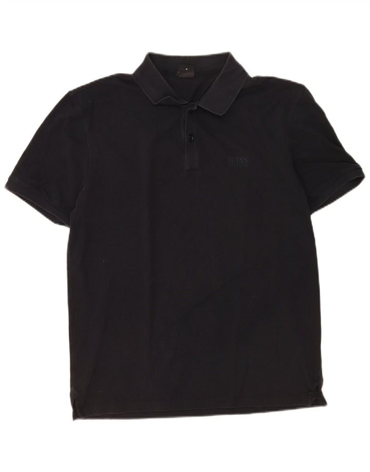 HUGO BOSS Herren Poloshirt Mittelschwarze Baumwolle