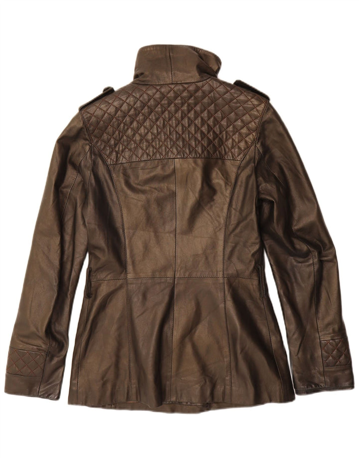 Vintage Damen Militär-Zweireiherjacke UK 12 Mittelbraun