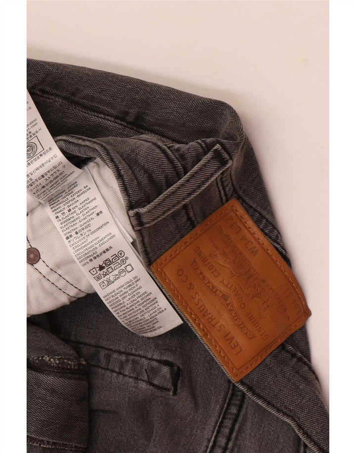 Levi's Herren 512 Slim Tapered Jeans W34 L32 Graue Baumwolle