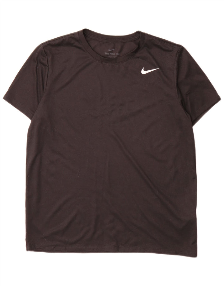 Nike Damen Dri Fit T-Shirt Top Medium Schwarz Polyester Sport