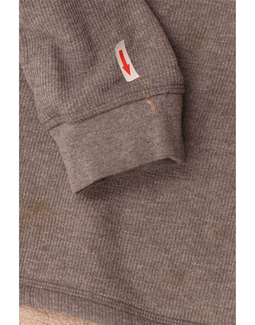Lee Herren-Sweatshirt mit Knopfkragen, Größe S, Grau, Baumwolle