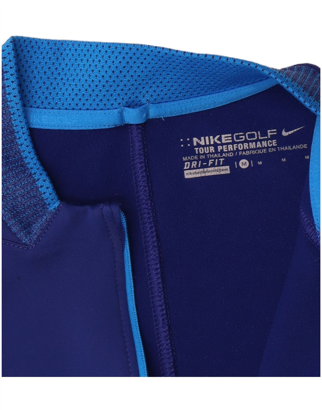 NIKE Herren Dri Fit Pullover-Trainingsoberteil mit Reißverschluss und Halsausschnitt, Mittelblau