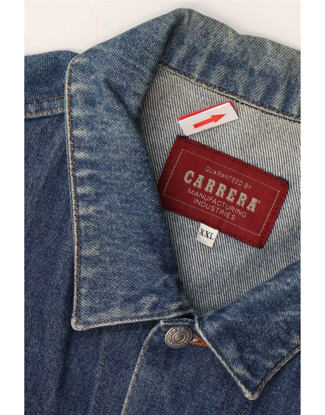 Carrera Herren Jeansjacke UK 44 2XL Blaue Baumwolle