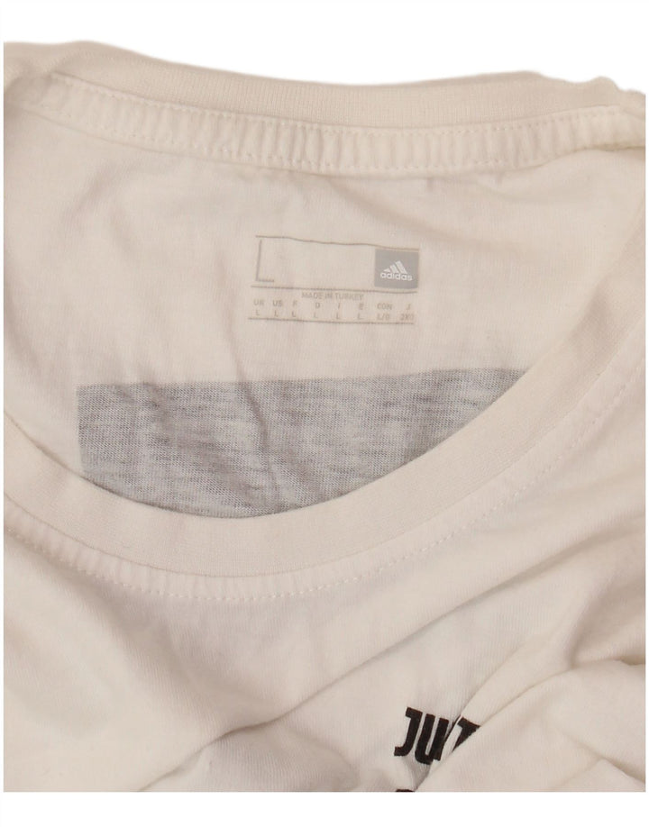 ADIDAS Herren Juventus Graphic T-Shirt Top Large Off White