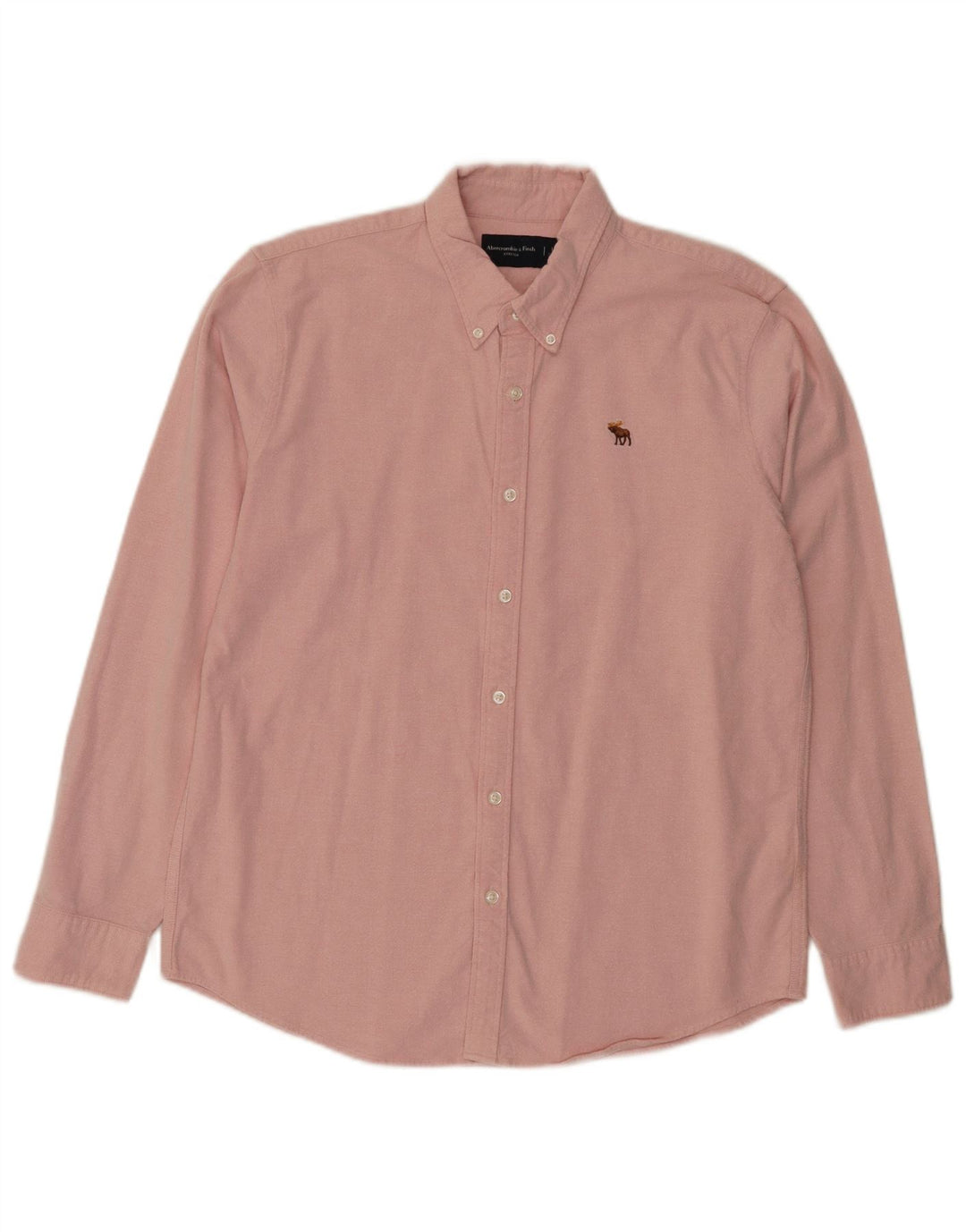 Abercrombie & Fitch Herrenhemd, groß, rosa, Baumwolle