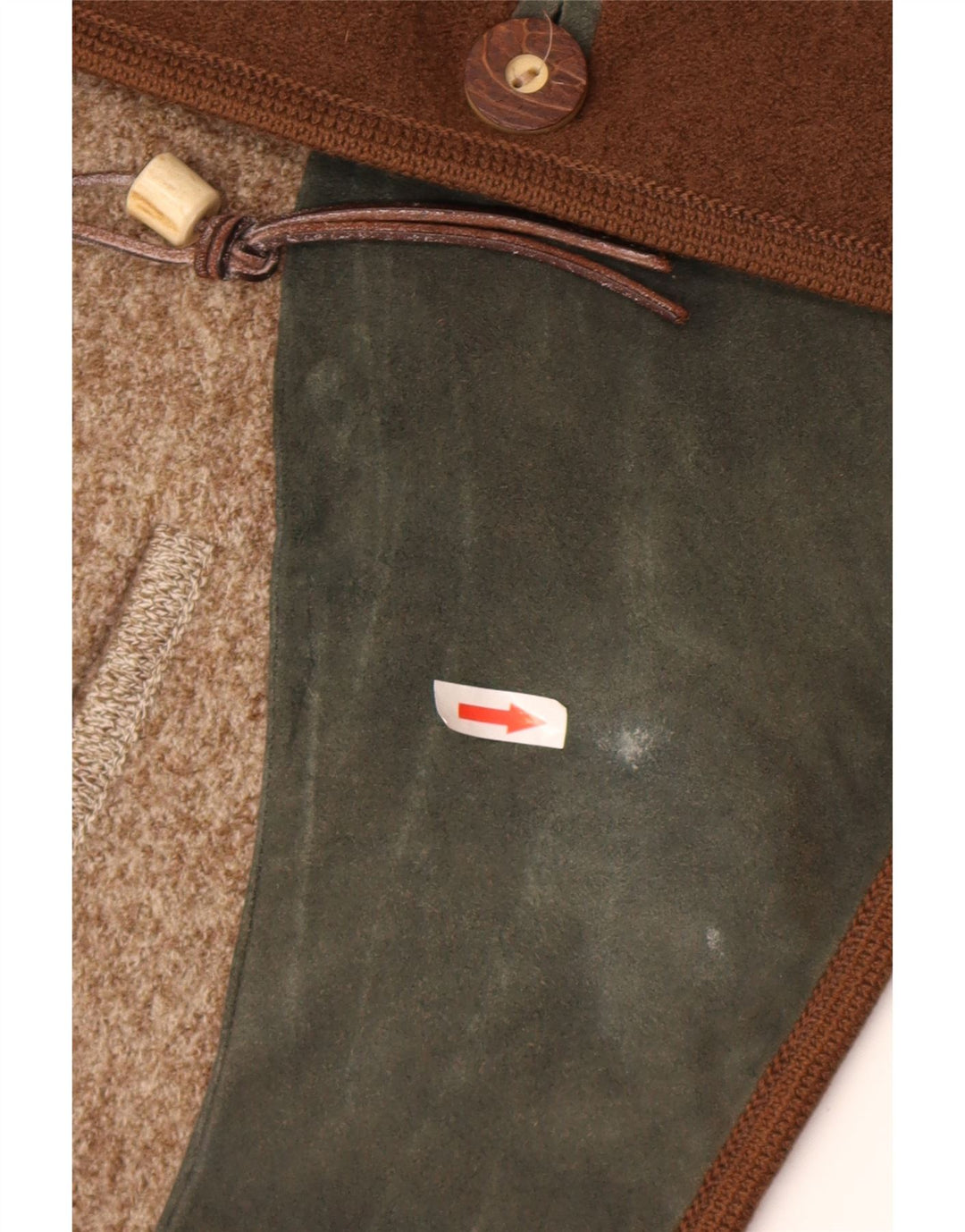 Pfister Herrenweste EU 54 XL Braune Colourblock-Wolle