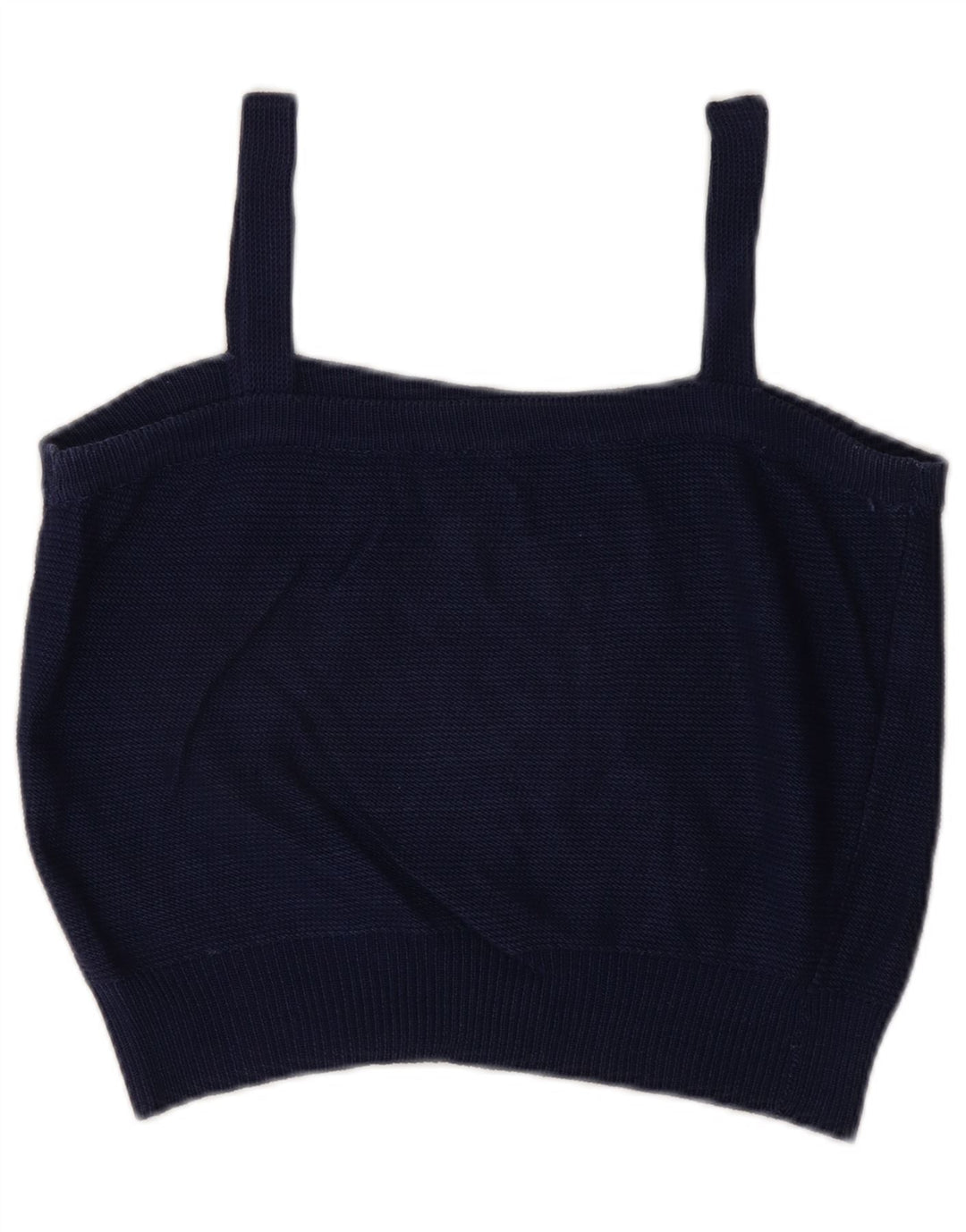 Vintage Damen Crop Cami Top UK 14 Medium Marineblau