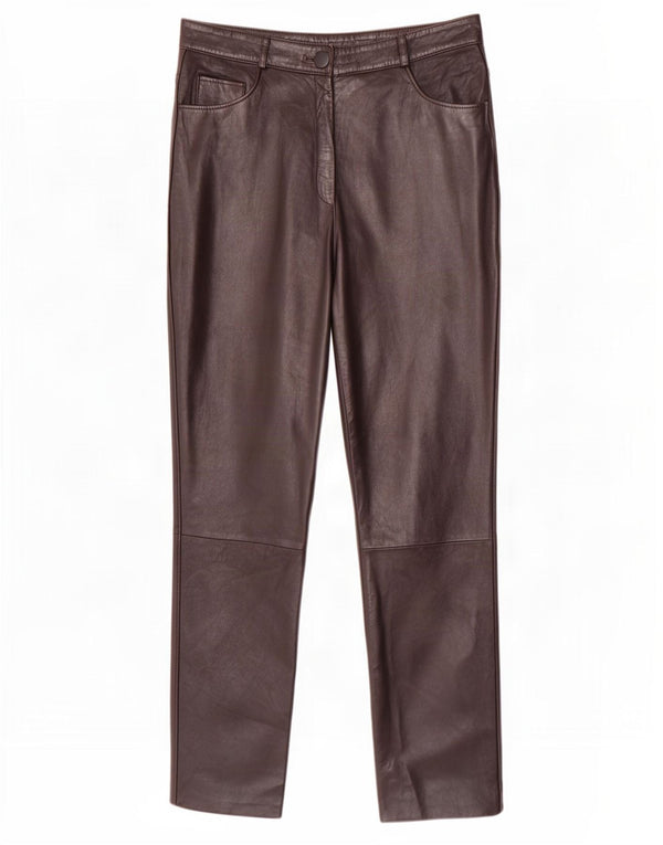 Marks & Spencer Damen gerade Hose UK 14 Large W30 L30 Braun