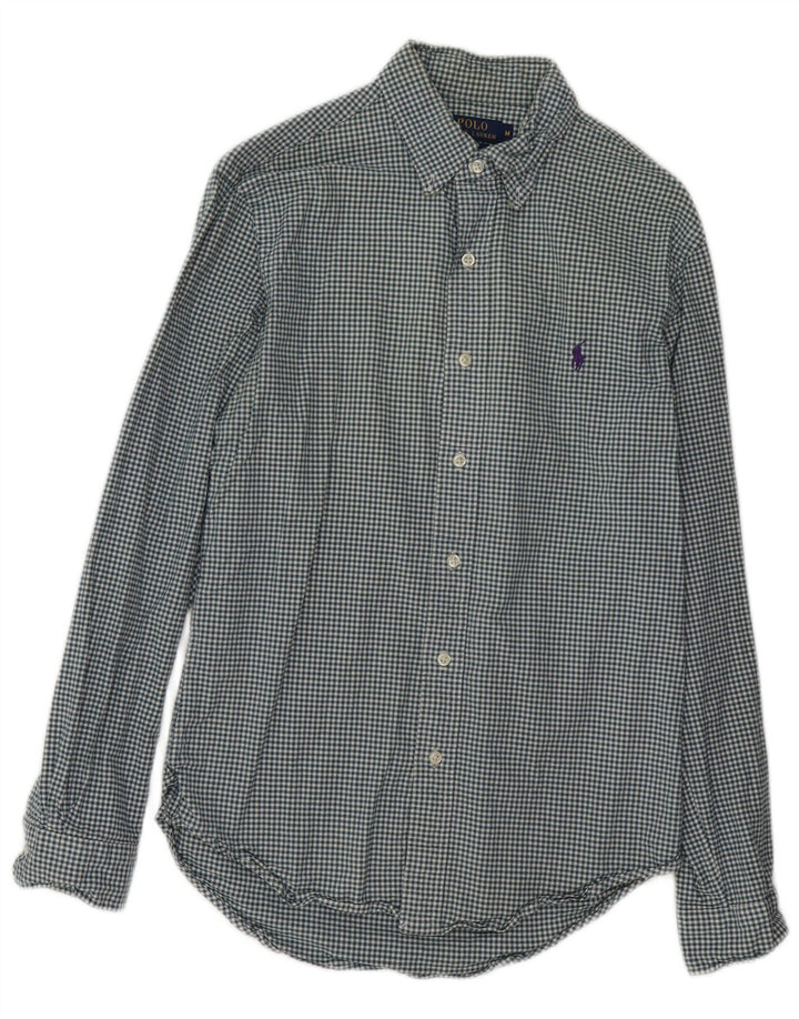 POLO RALPH LAUREN Herren-Stretch-Oxford-Flanellhemd Mittelblauer Gingham