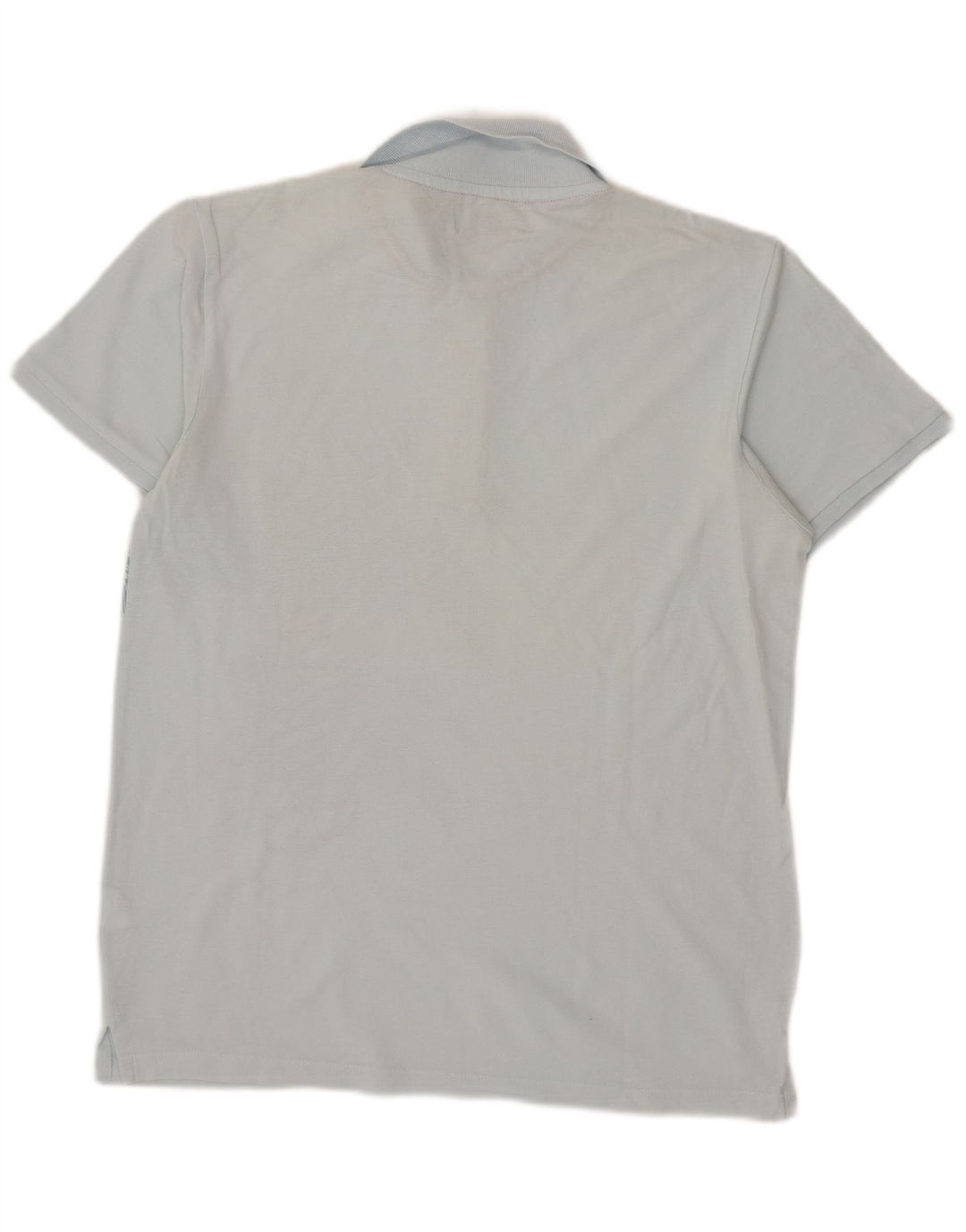 GURU Mens Graphic Polo Shirt Medium Blue Cotton