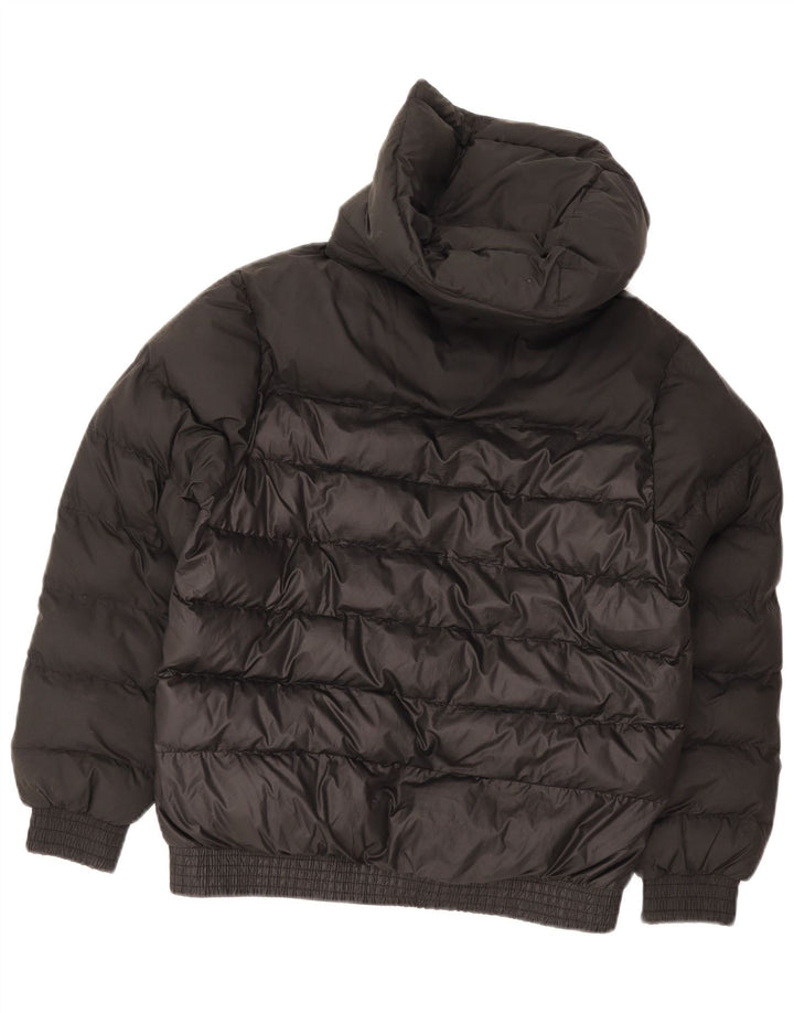 Nike Wattierte Jacke mit Kapuze für Jungen, 13–14 Jahre, XL, schwarzes Farbblock-Polyester