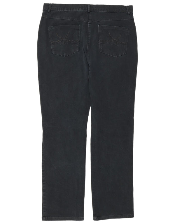 Marks & Spencer Damen Straight Jeans UK 12 Medium W32 L29 Marineblau Baumwolle