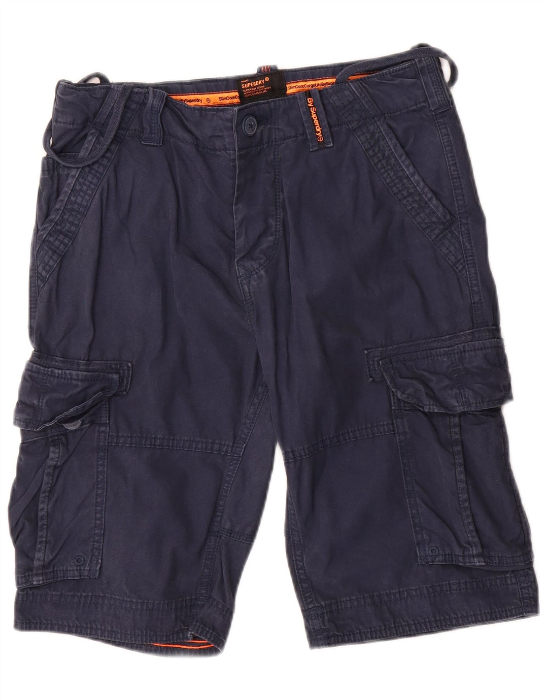Superdry Slim Cargo-Shorts für Herren, W30, mittelmarineblaue Baumwolle