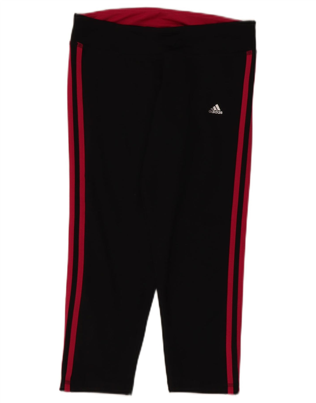 Adidas Damen Climalite Crop Leggings UK 12/14 Medium Schwarz Polyester