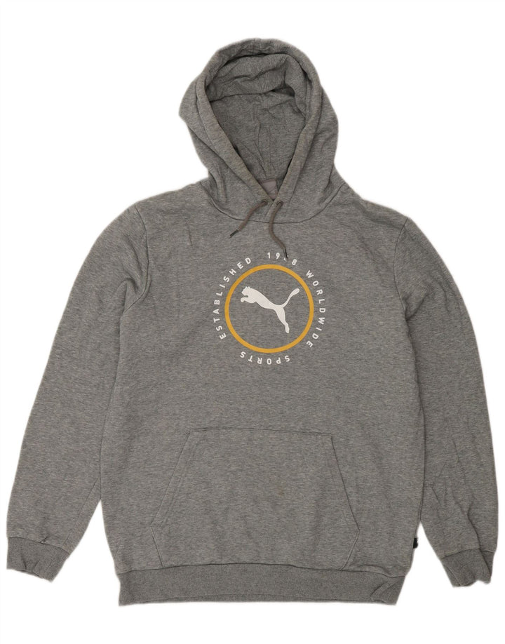PUMA Herren Graphic Hoodie Pullover mittelgraue Baumwolle