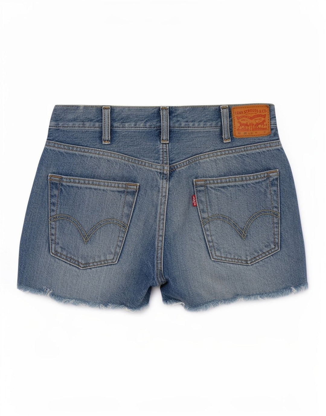 Levi's Damen 501 Jeansshorts W28 mittelblaue Baumwolle