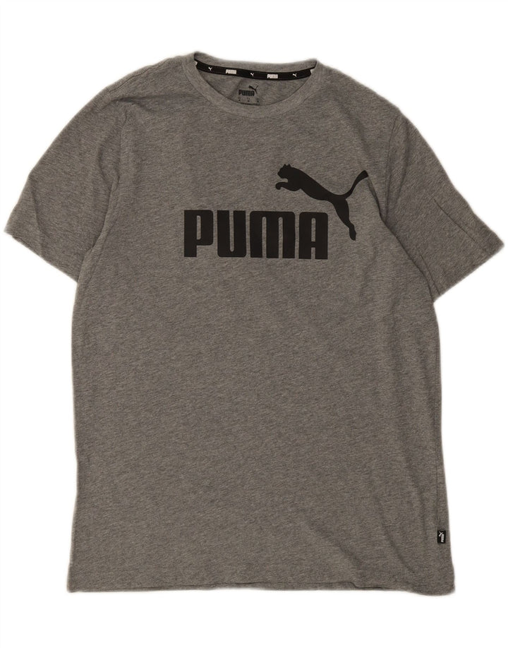 PUMA Mens Graphic T-Shirt Top Medium Grey Vintage Puma and Second-Hand Puma from Messina Hembry 