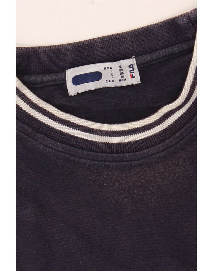 FILA Herren Grafik T-Shirt Top IT 50 Medium Navy Blue Baumwolle