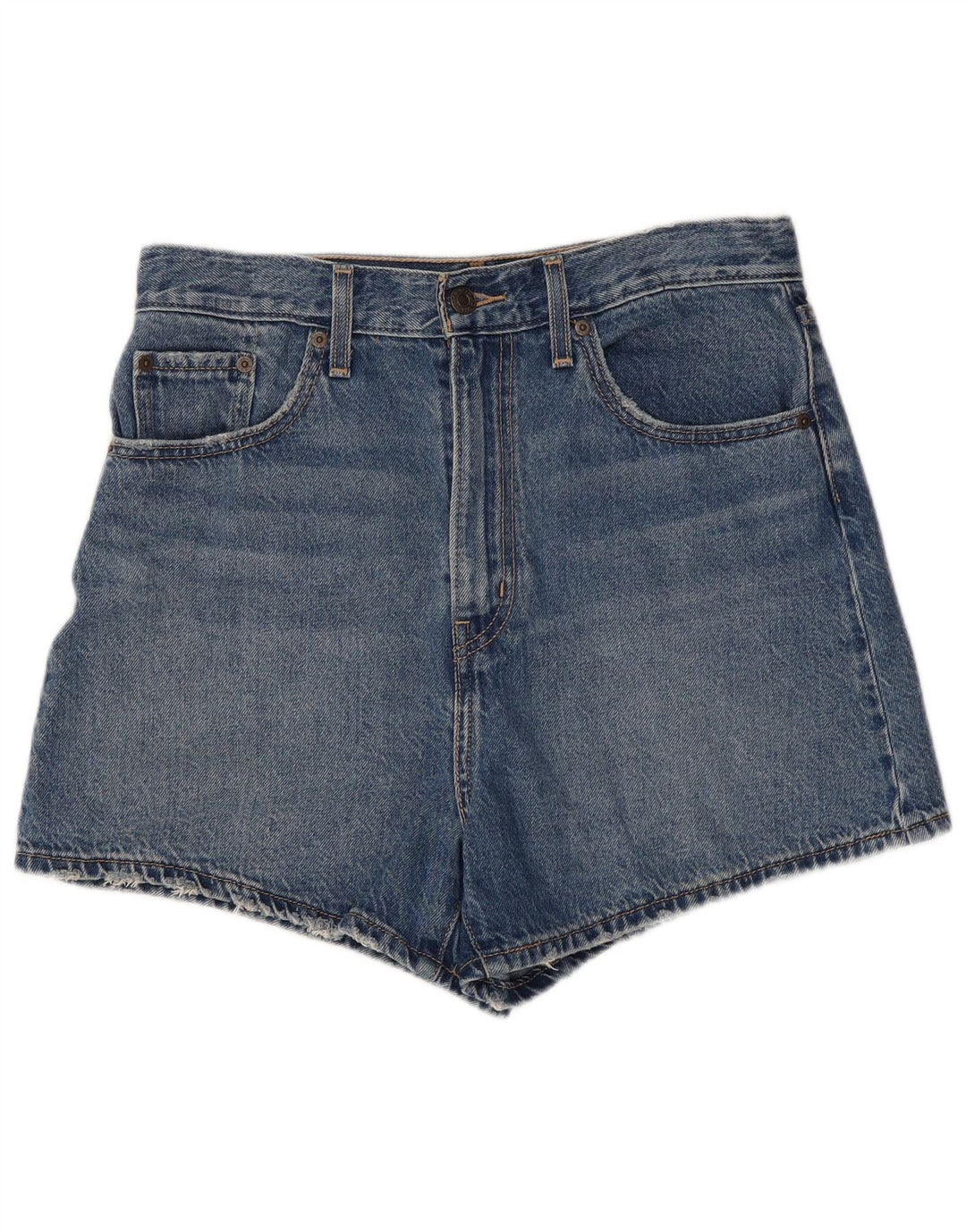 Levi's Damen Jeansshorts W28 mittelblaue Baumwolle