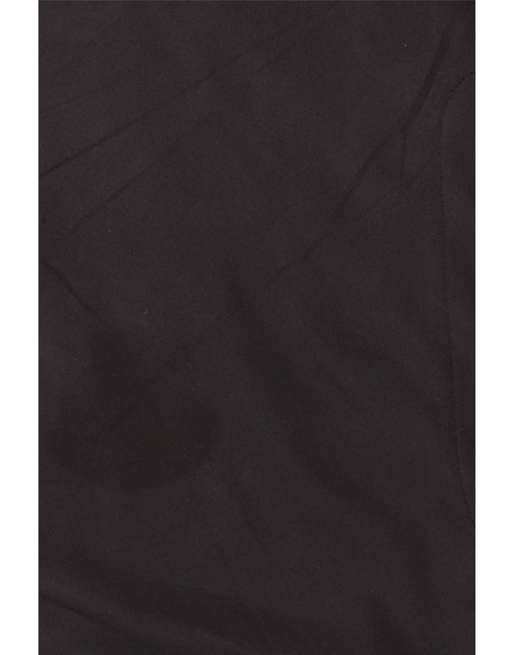 Reebok Herren-Pullover-Trainingsanzugoberteil mit Reißverschluss und Halsausschnitt, groß, aus schwarzem Polyester