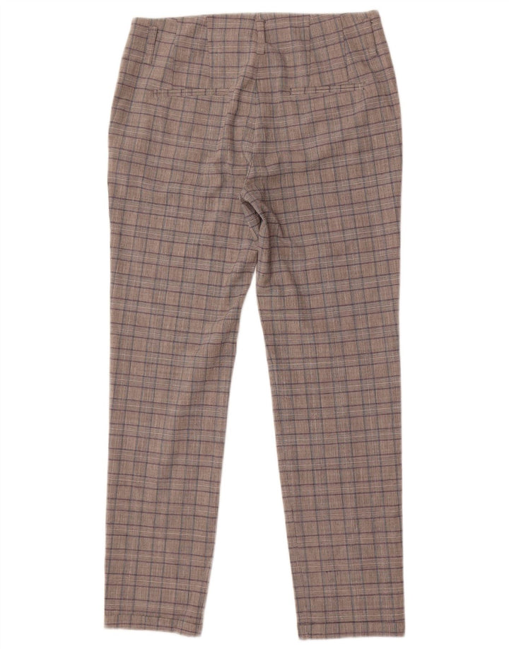 Zara Slim Chino-Hose für Damen, Größe S, W26, L27, Grau kariert