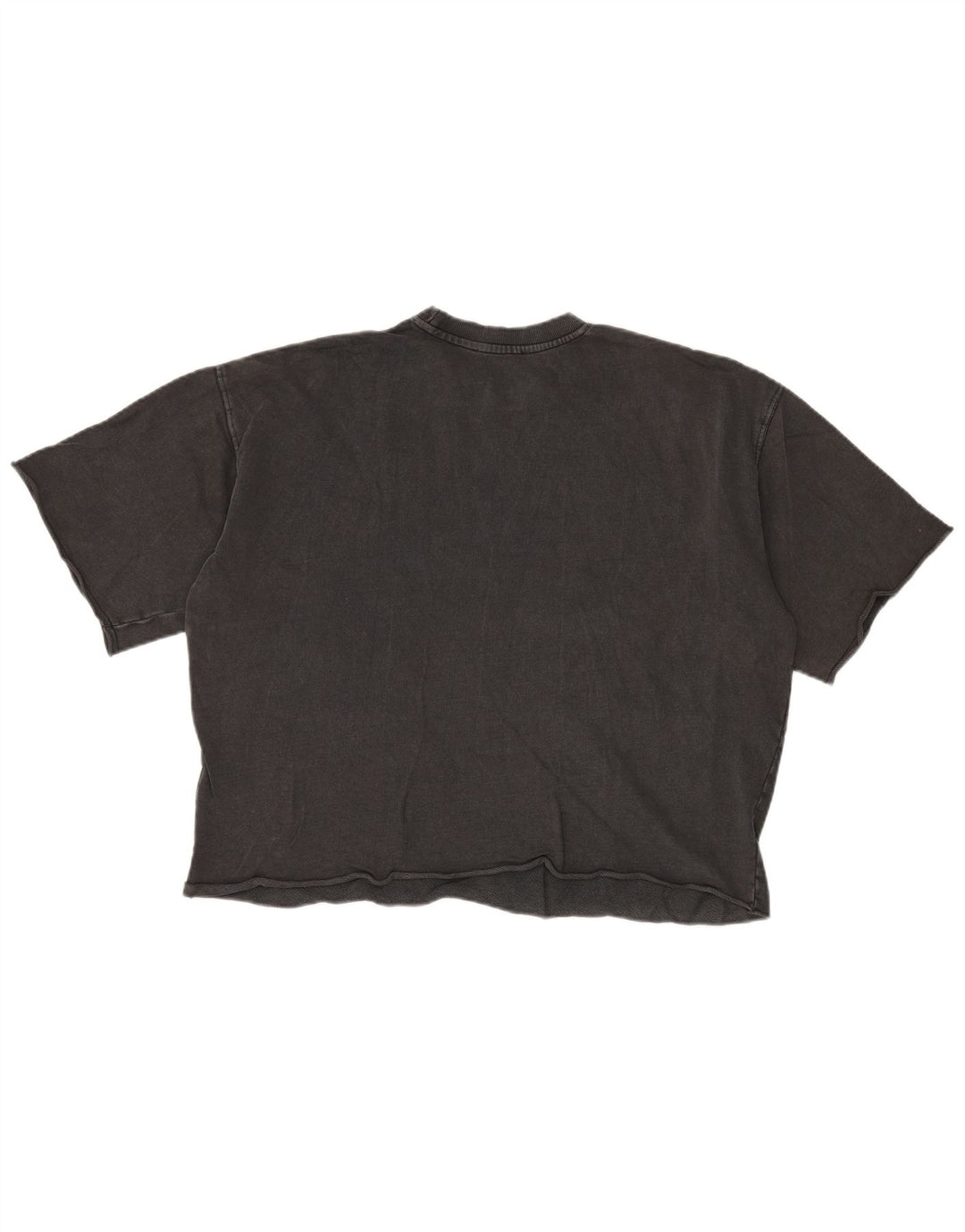 Übergroßes T-Shirt-Oberteil von Zara für Damen, UK 10, Größe S, graue Baumwolle