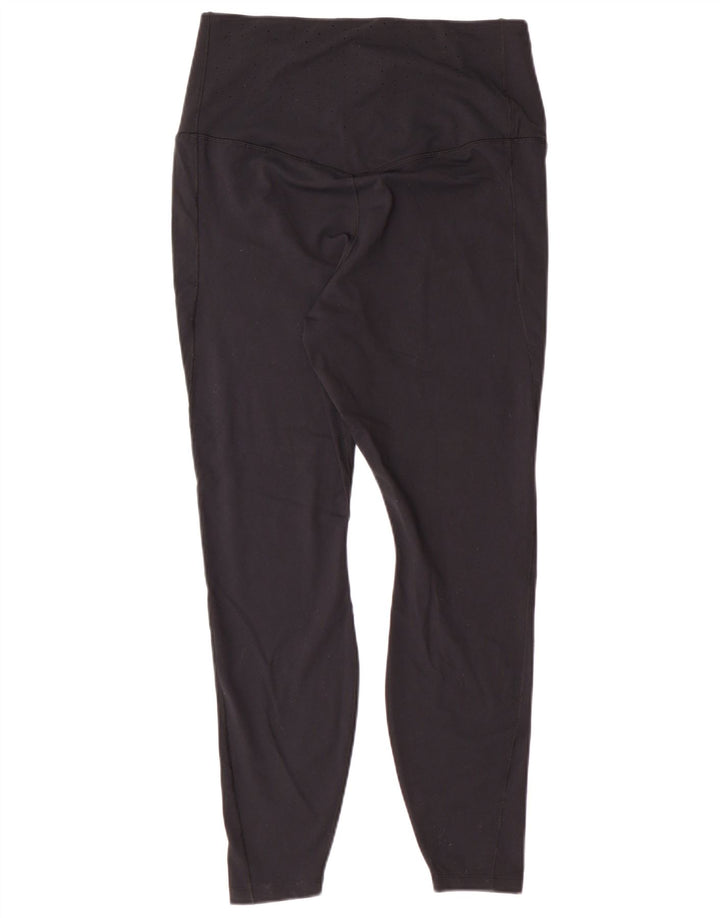 NIKE Damen Dri Fit Leggings UK 18 XL Schwarzes Nylon