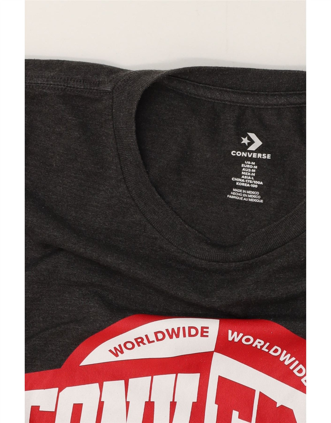 CONVERSE Herren Grafik-T-Shirt-Oberteil Mittelgrau