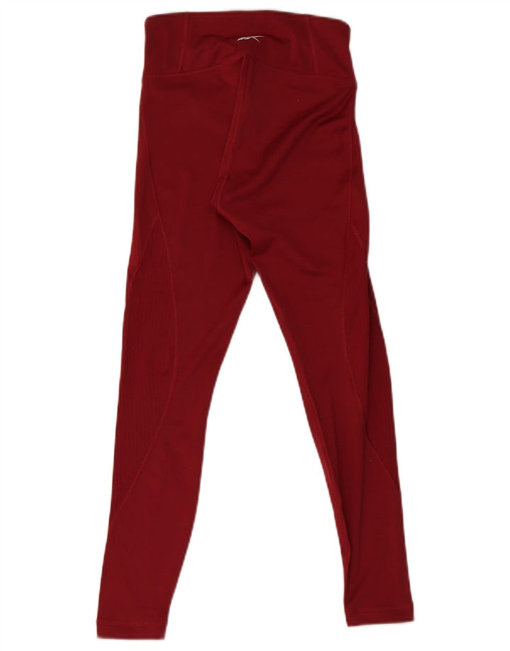 Reebok Damen Leggings UK 4 XS Rot Polyester