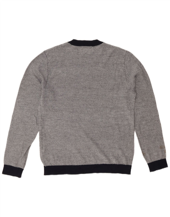 JACK & JONES Herren-Pullover mit Rundhalsausschnitt, groß, graues Acryl