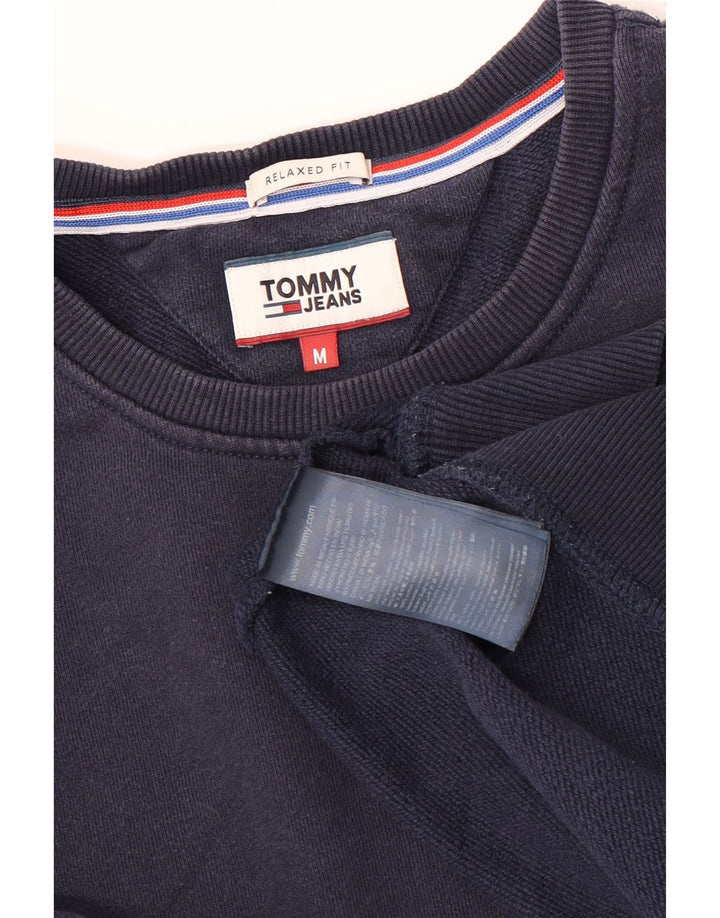 TOMMY HILFIGER Herren-Sweatshirt mit grafischer, entspannter Passform, mittleres Marineblau