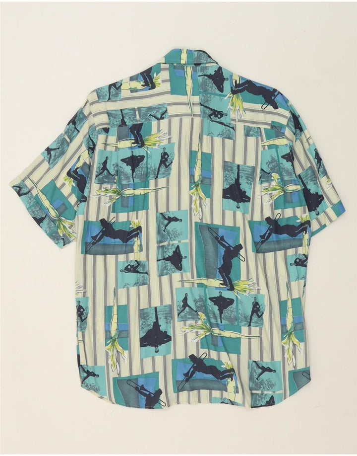 NAZZARENO G. Mens Abstract Pattern Short Sleeve Shirt Small Multicoloured Vintage Nazzareno G. and Second-Hand Nazzareno G. from Messina Hembry 
