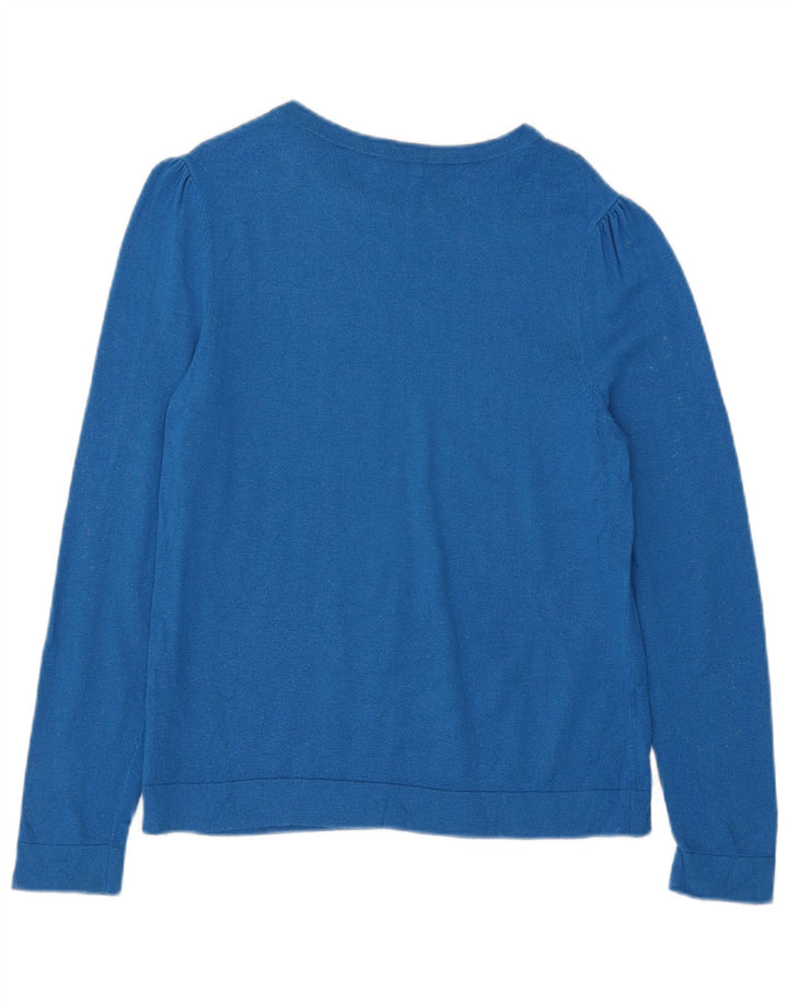 Hobbs Damen-Pullover mit U-Boot-Ausschnitt, UK 12, mittelblaue Viskose