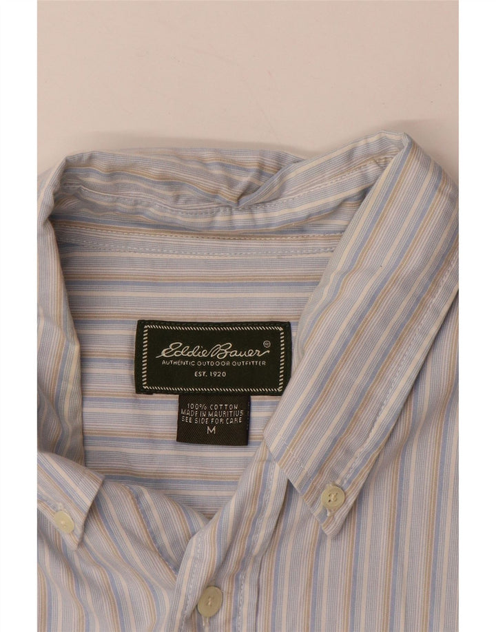 EDDIE BAUER Herrenhemd mittelblau gestreift aus Baumwolle