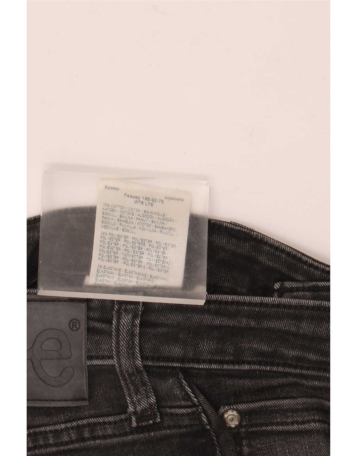 Lee Herren Malone Slim Jeans W30 L30 schwarze Baumwolle