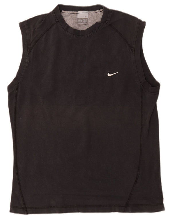 Nike Mens Vest Top UK 39/41 Medium Black Cotton