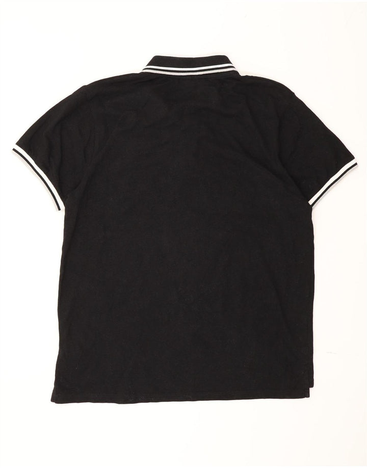 Fila Herren Poloshirt XL schwarz gestreift aus Baumwolle