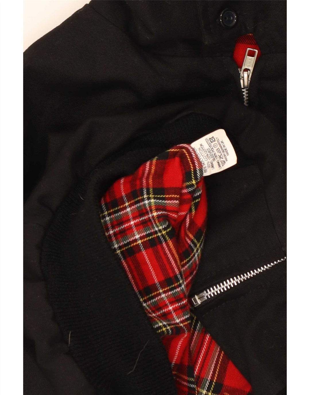 Vintage Herren Bomberjacke UK 42 XL Schwarz Polyester
