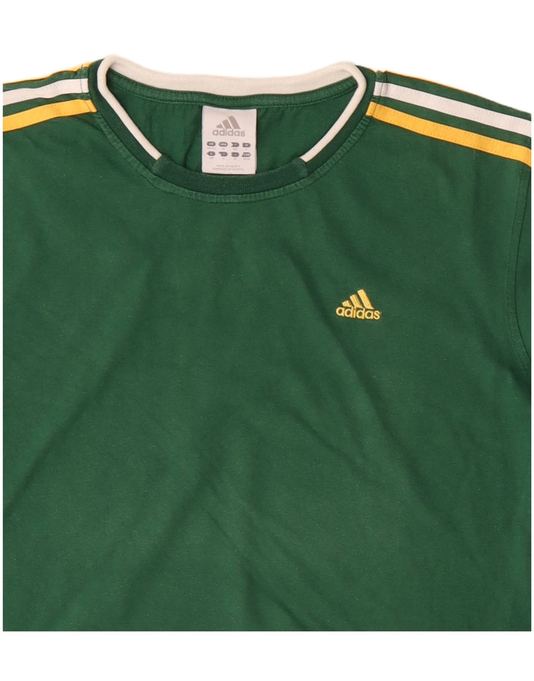 ADIDAS Herren Top Langarm UK 40/42 Mittelgrüne Baumwolle