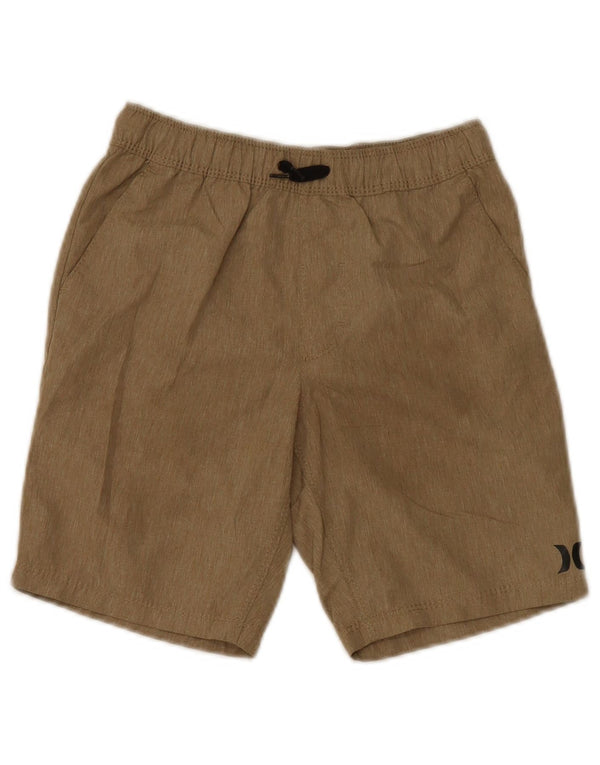 Hurley Sportshorts für Jungen, 8–9 Jahre, Größe S, braunes Polyester