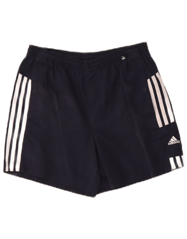 Adidas Herren Graphic Regular Sport Shorts Small Marineblau Polyester Sport