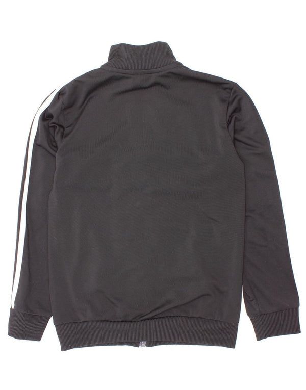 Adidas Jungen-Trainingsanzug-Top-Jacke, 7–8 Jahre, schwarzes Colourblock-Polyester