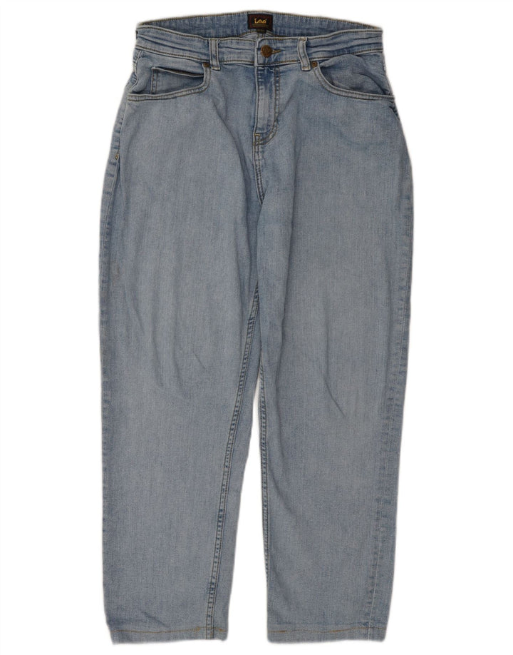 LEE Mädchen-Jeans mit hoher Taille und schmal zulaufendem Bein, 14–15 Jahre, W28, L24, blaue Baumwolle