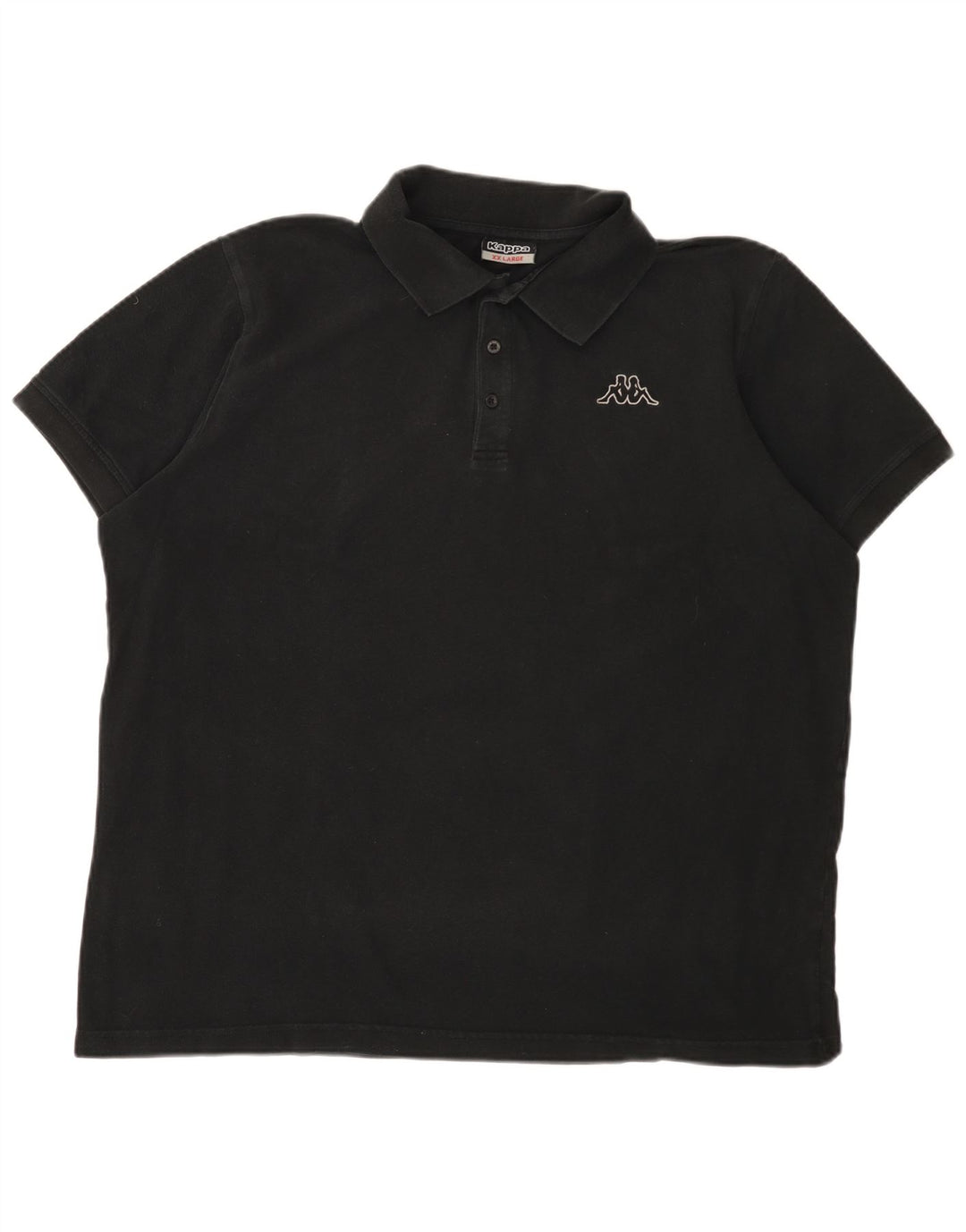 KAPPA Herren Poloshirt 2XL Schwarz Baumwolle