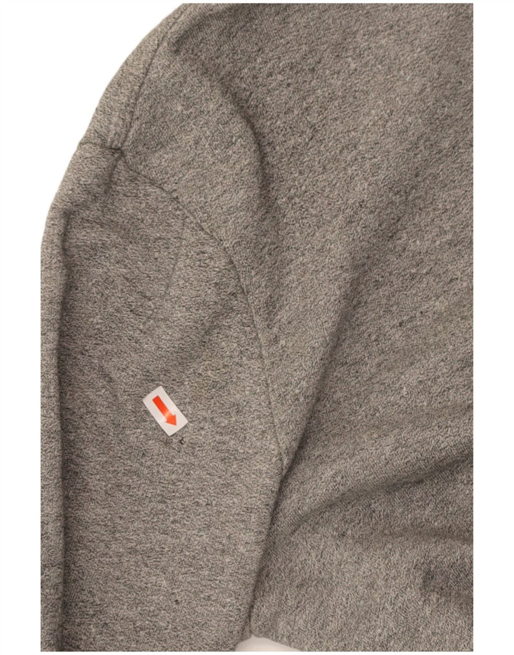 SUPERDRY Mens Zip Hoodie Sweater Small Grey Cotton