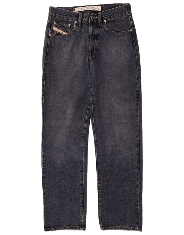 Diesel Herren Straight Jeans W32 L32 Marineblaue Baumwolle