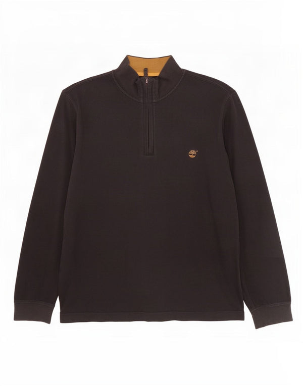 Timberland Herren Earthkeepers Zip Neck Sweatshirt Pullover 2XL Braun